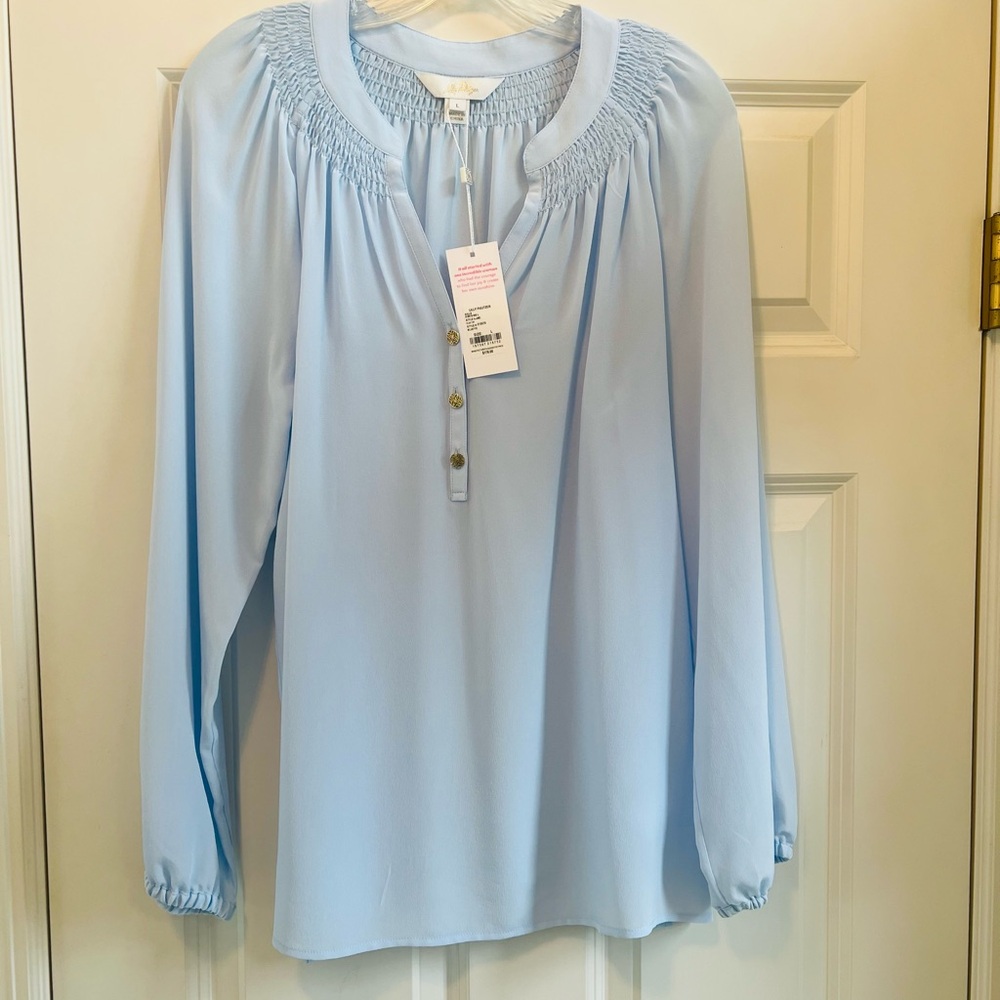 Lilly Pulitzer Elsa Blouse.  New.  Large - Picture 2 of 4
